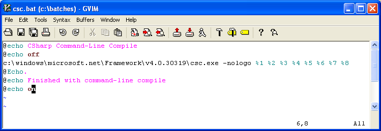 How to write a batch file to execute a command